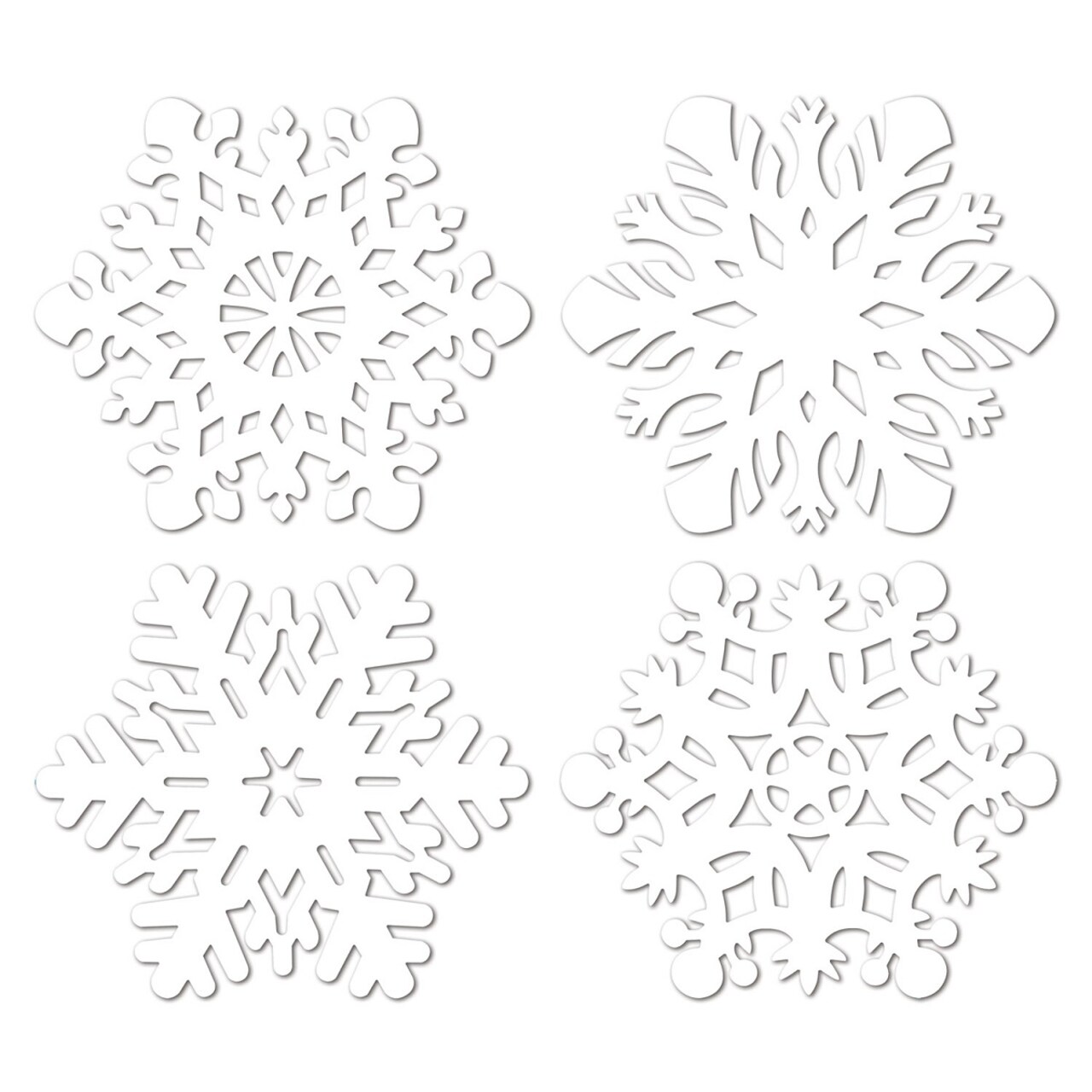 Beistle Club Pack of 24 Die-Cut Snowflake Christmas Party Cutout Decorations 14.5"